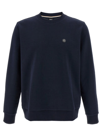 Hugo Boss Blue Cotton Sweatshirt