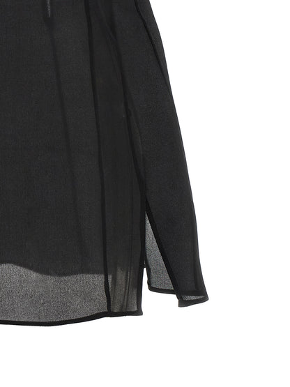Khaite Black Silk Tank Tops