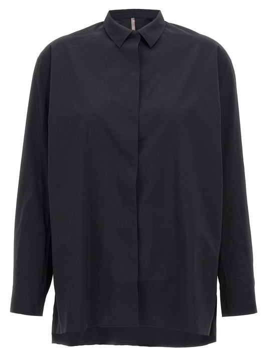 Blouse by Arc'teryx Veilance for women in stretch nylon black showcases a sleek silhouette, elegantly detailed with a sleek and for a sleek finish.