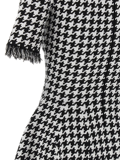 Alexander McQueen Bicolor Viscose Short Dress