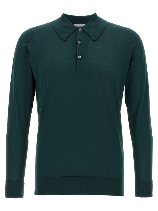 JOHN SMEDLEY Bicolor Cotton Polo Shirt