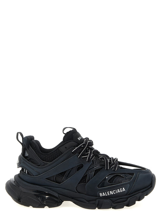 Athletic Sneakers by Balenciaga for women in polyester polyurethane & nylon black features an exquisite silhouette, showcasing the premium athletic style of the Track Women's Athletic Polyester Polyurethane & Nylon Sneakers with an exquisite finish.