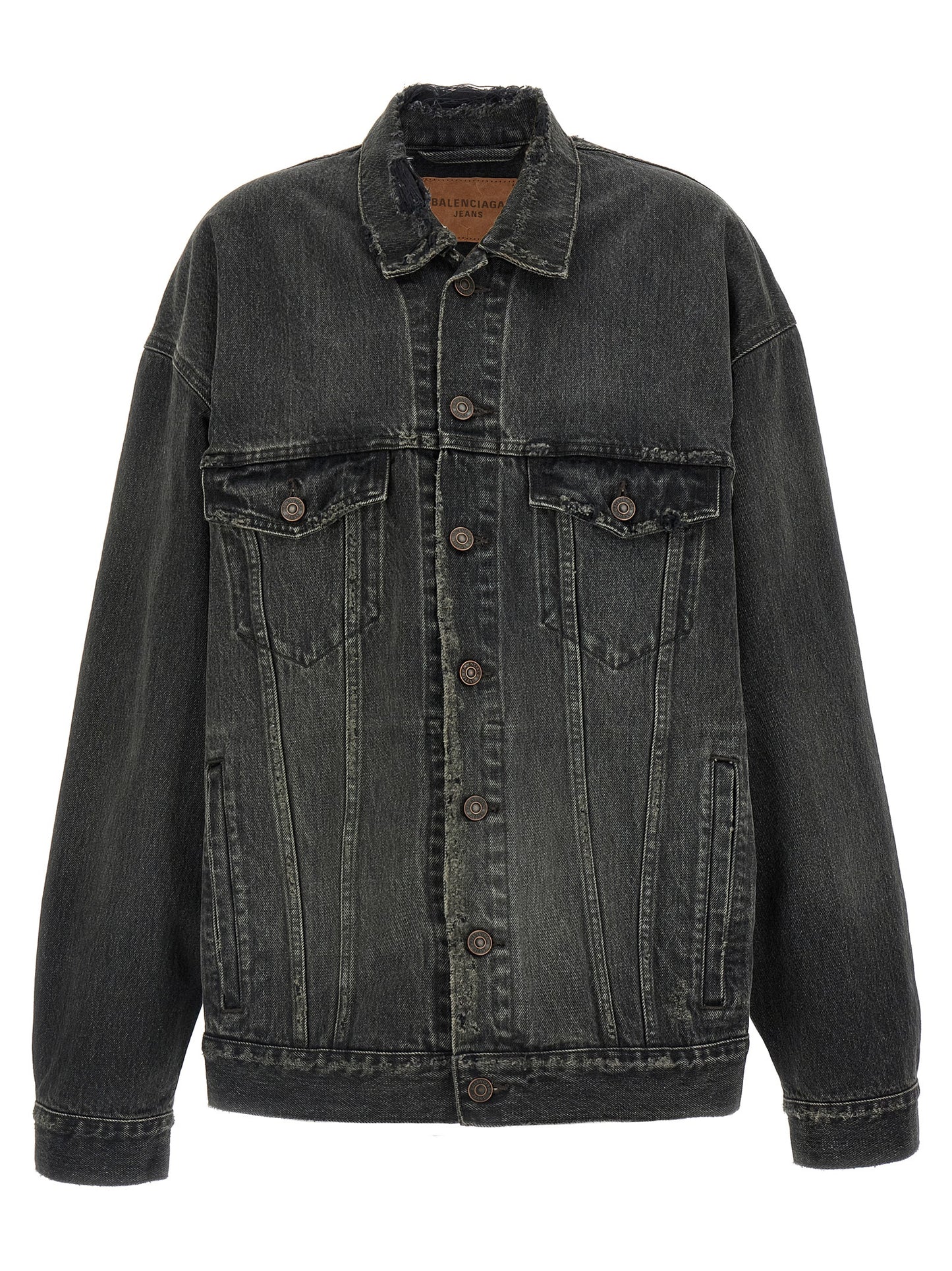 Balenciaga Gray Cotton Denim Jacket