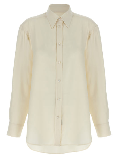 Brioni White Silk Blouse