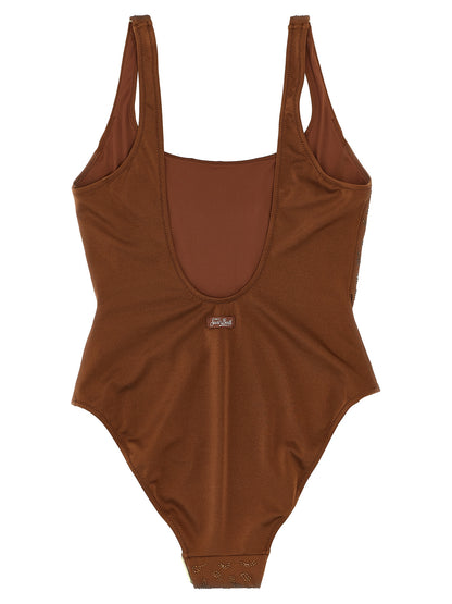 MC2 Saint Barth Brown Polyester One-Piece Swimsuit