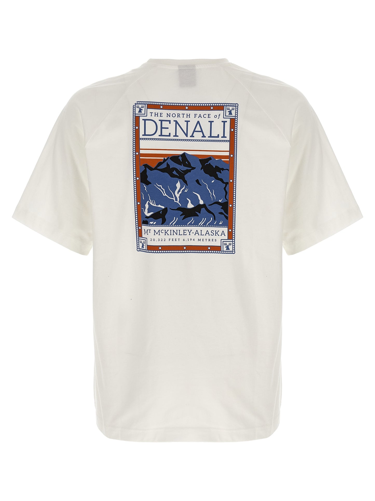 T-Shirt by The North Face for men in cotton white & print showcases a chic silhouette, artfully detailed with a chic crew neckline and for a chic finish.