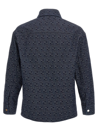 Fendi Blue Cotton Denim Jacket