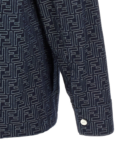 Fendi Blue Cotton Denim Jacket