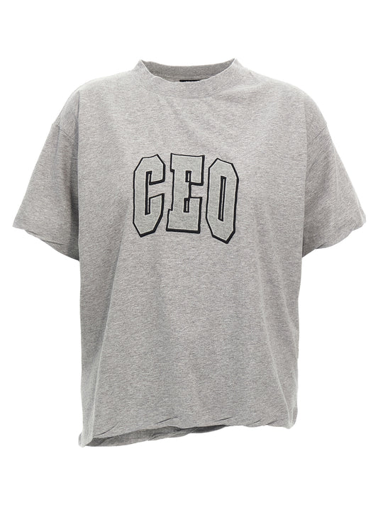 Balenciaga Gray Cotton T-Shirt