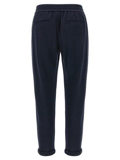 Brunello Cucinelli Blue Cotton Joggers (Workout Pants)