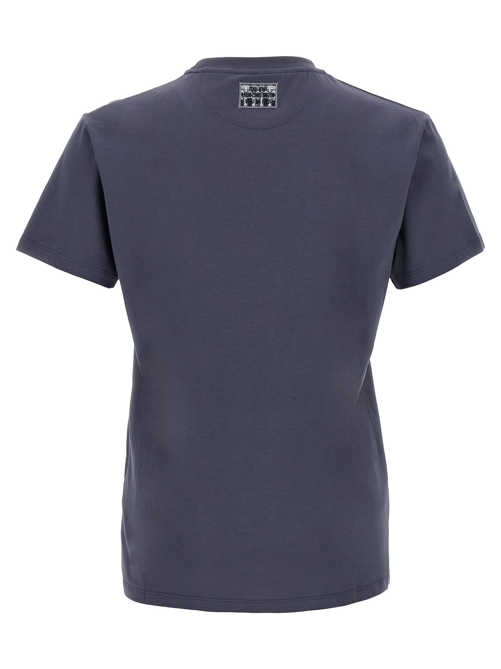 T-Shirt by Fendi for men in cotton blue features an edgy silhouette, meticulously detailed with a sophisticated and crew neckline for a truly edgy finish.