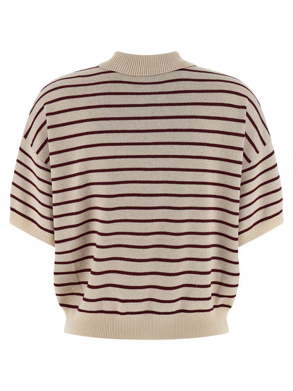 ROTATE BIRGER CHRISTENSEN Multicolor Mohair Polo Shirt