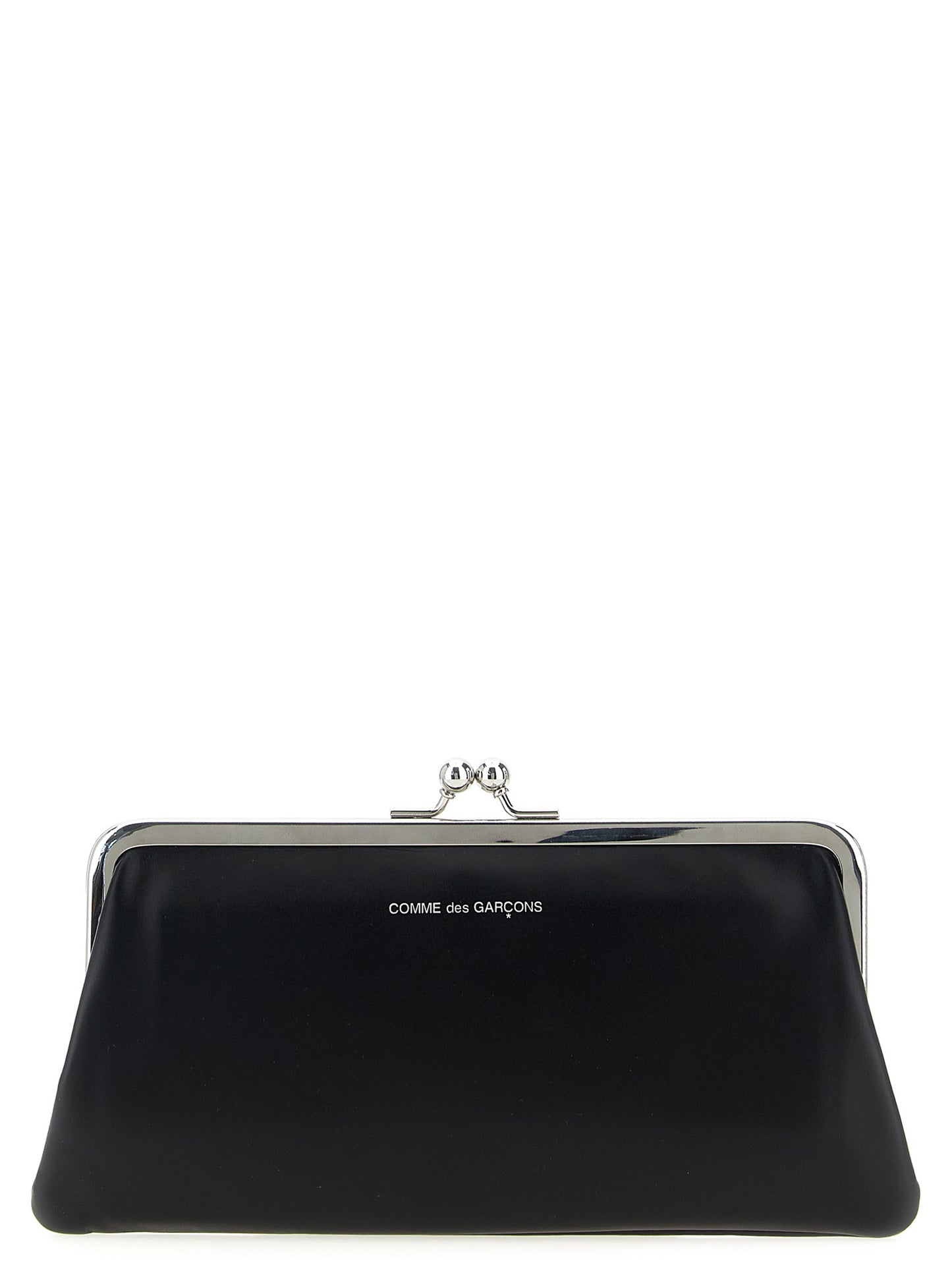 Wallet by Comme Des Garçons for men in leather black presents a architectural silhouette from the Leather Wallet collection, showcasing architectural compact-design coin-purse for a architectural finish.