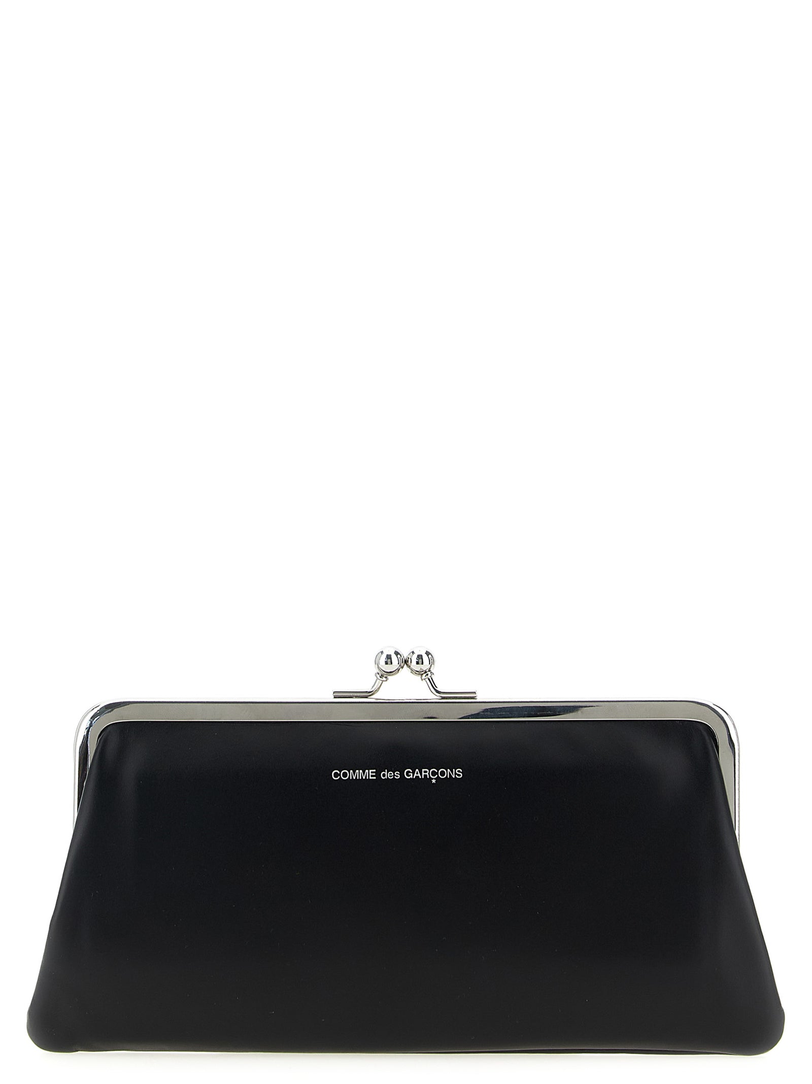 Wallet by Comme Des Garçons for men in leather black presents a architectural silhouette from the Leather Wallet collection, showcasing architectural compact-design coin-purse for a architectural finish.