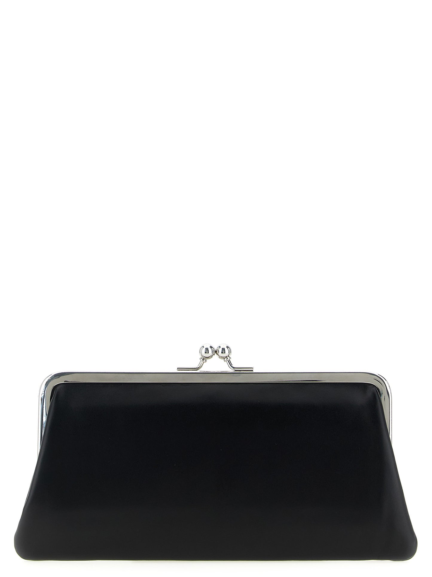 Wallet by Comme Des Garçons for men in leather black showcases a distinguished silhouette, artfully capturing the essence of the distinguished Leather Wallet design with functional compact-design coin-purse.