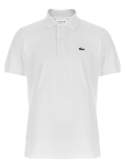 Polo Shirt by Lacoste for men in cotton white showcases a enviable silhouette, featuring a refined and short-sleeve for a enviable finish.