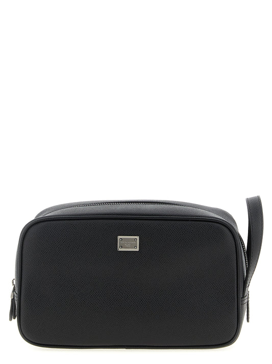 Wallet by Dolce & Gabbana for men in calfskin leather black presents a refined silhouette, artfully capturing the essence of the Sicily Calfskin Leather Wallet design with sophisticated for a refined look.