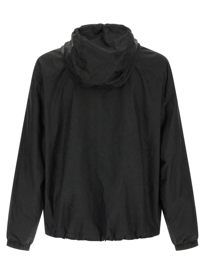 Versace Black Nylon Shell Jacket