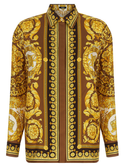 Versace Gold Silk Blouse