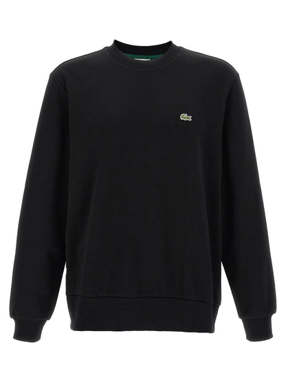 Lacoste Black Cotton Sweatshirt