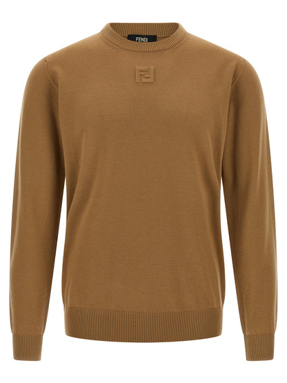 Fendi Beige Virgin Wool Cardigan