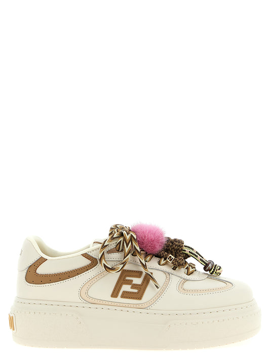 Sneakers by Fendi for women in calfskin leather multicolor presents a on trend silhouette from the Women's Fashion Calfskin Leather Sneakers collection, showcasing a on trend fashion style for an elevated aesthetic.