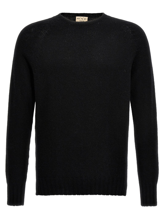 Cardigan by MA'RY'YA for men in cashmere modacrylic & virgin wool black features a dramatic silhouette, showcasing a sophisticated and dramatic detail for a timeless, premium look.