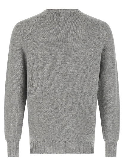 MA'RY'YA Gray Virgin Wool Cardigan