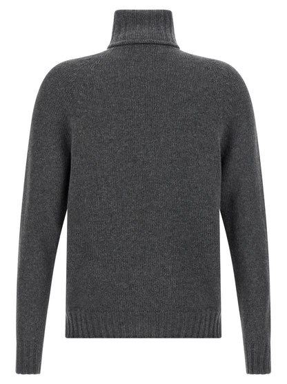 MA'RY'YA Gray Virgin Wool Cardigan