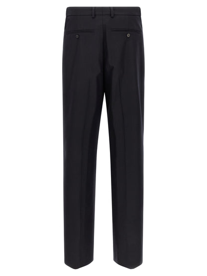 Dries Van Noten Blue Wool Dress Pants