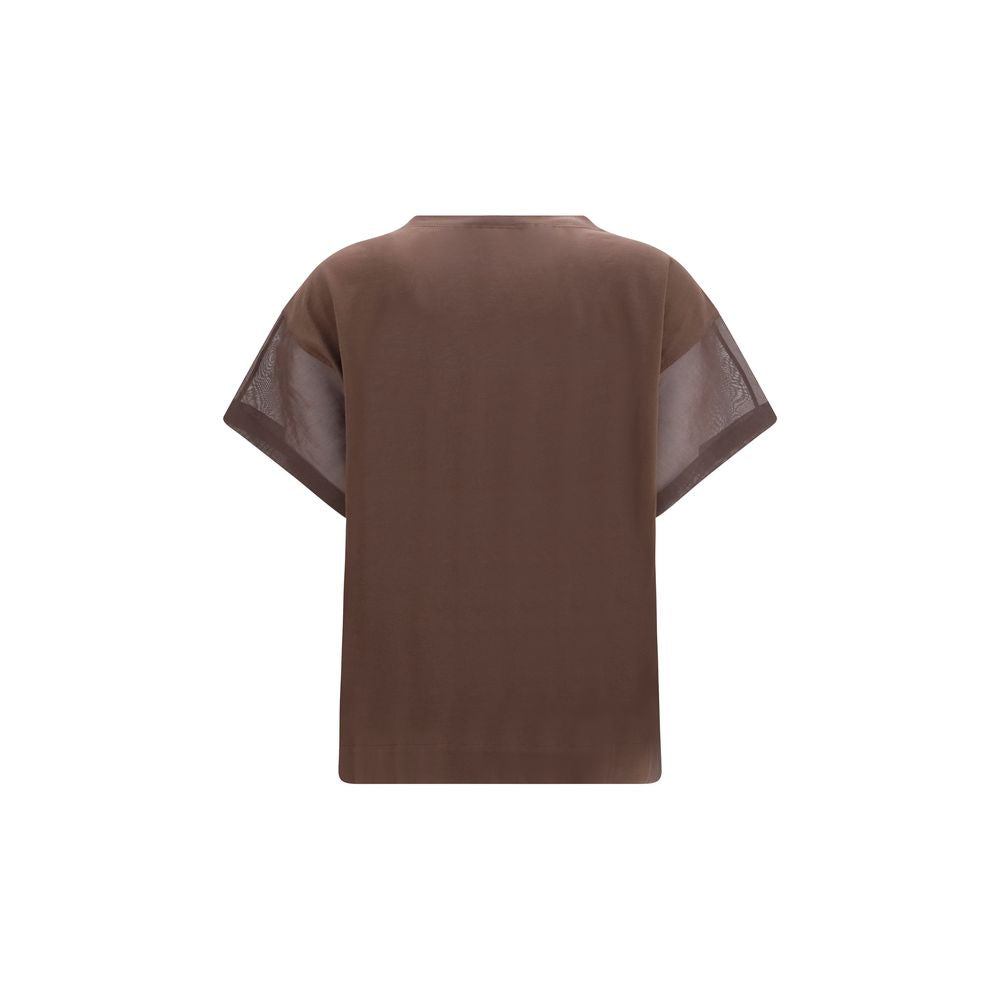 Brunello Cucinelli Brown Cotton T-Shirt