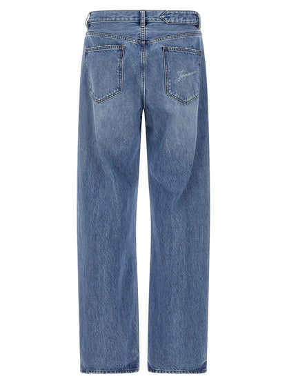 Jacquemus Blue Cotton Straight-Leg Jeans