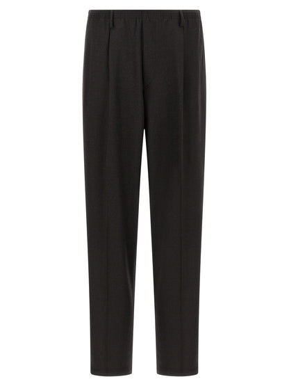 CELLAR DOOR Brown Wool Casual Pants