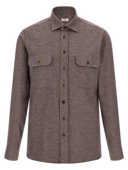 BORRIELLO Brown Cotton Blouse