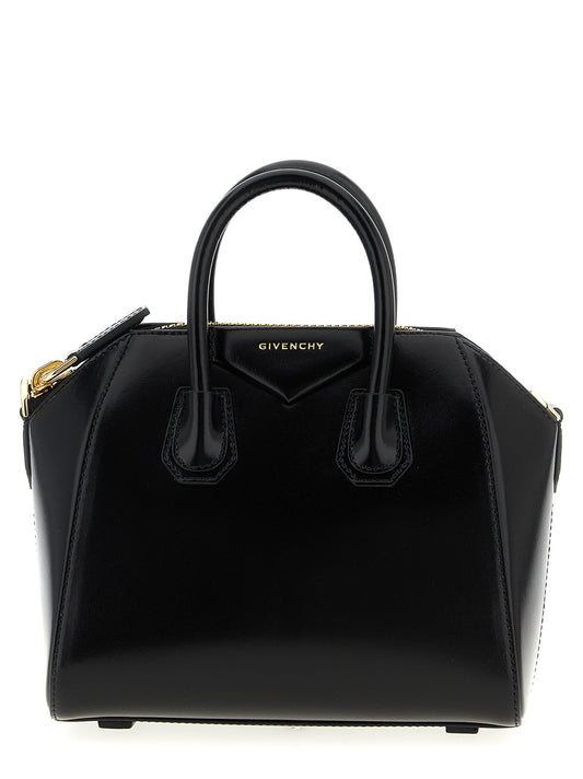 Mini Handbag by Givenchy for women in calfskin leather black & silver features a exquisite silhouette, showcasing a secure and exquisite with versatile shoulder-strap, detachable-strap & handle for a exquisite finish.