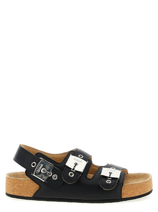 Flat Sandals by Balenciaga for men in cork & calfskin leather black features an effortlessly chic silhouette from the Men's Cork & Calfskin Leather Flat Sandals collection, showcasing a effortlessly chic flat and elegant .