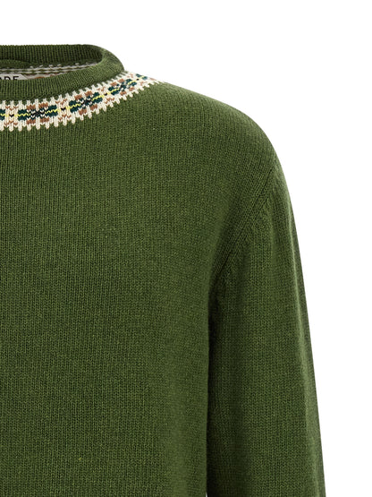 BODE Bicolor Virgin Wool Cardigan