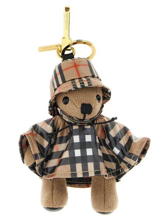 Keychain by Burberry for women in cotton & saffiano leather gold, multicolor, signature & print exhibits a distinguished aesthetic, beautifully coordinating with and elements while highlighting .