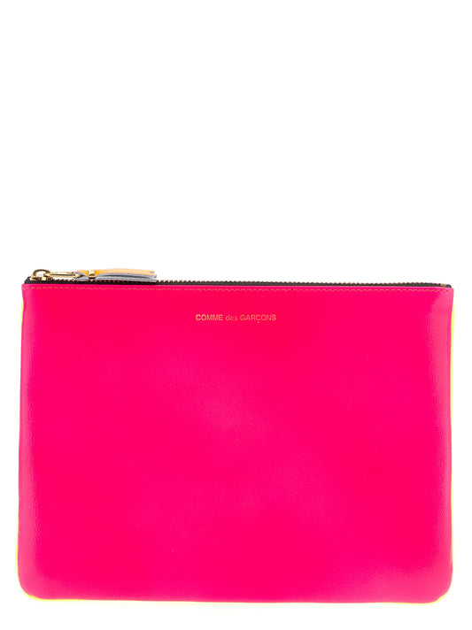 Cardholder Card Case by Comme Des Garçons for unisex in viscose goat leather & fur multicolor features an dynamic silhouette from the Super Fluo Viscose Goat Leather & Fur Cardholder Card Case collection, highlighting dynamic card-organization for a premium and sophisticated look.