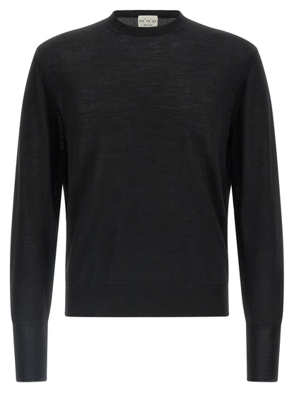 MA'RY'YA Black Virgin Wool Cardigan