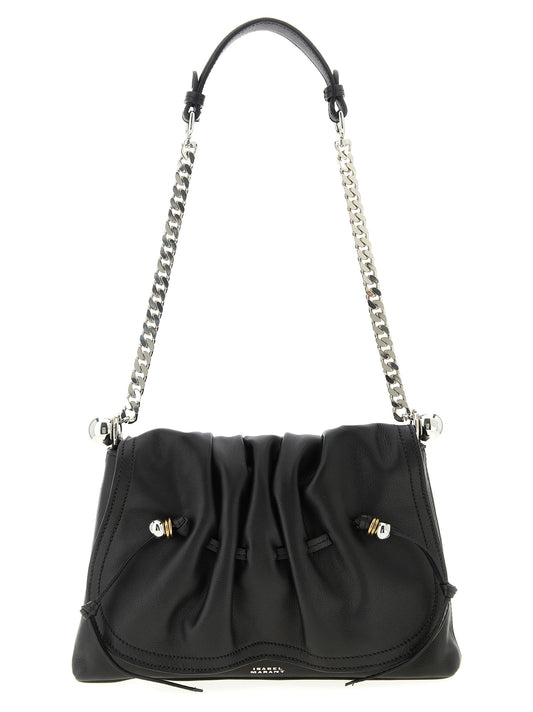 Shoulder Flap Bag by Isabel Marant for women in calfskin leather black features a effortless sophistication silhouette, secured by a flap & magnetic with ample and versatile shoulder-strap for a effortless sophistication finish.