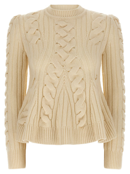 Alexander McQueen Beige Wool Cardigan