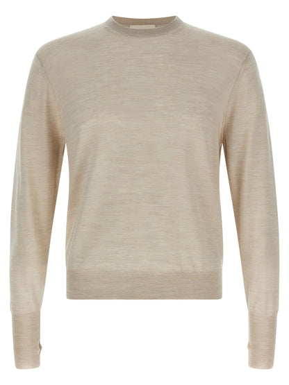 MA'RY'YA Beige Virgin Wool Cardigan