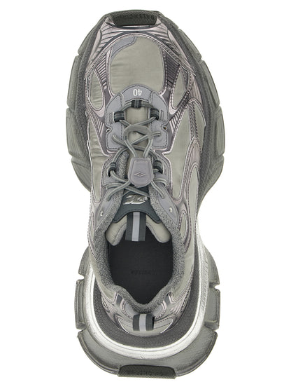 Athletic Sneakers by Balenciaga for men in polyester polyurethane & nylon gray showcases a architectural silhouette, artfully capturing the essence of the Men's Athletic Polyester Polyurethane & Nylon Sneakers with its signature architectural athletic style construction.