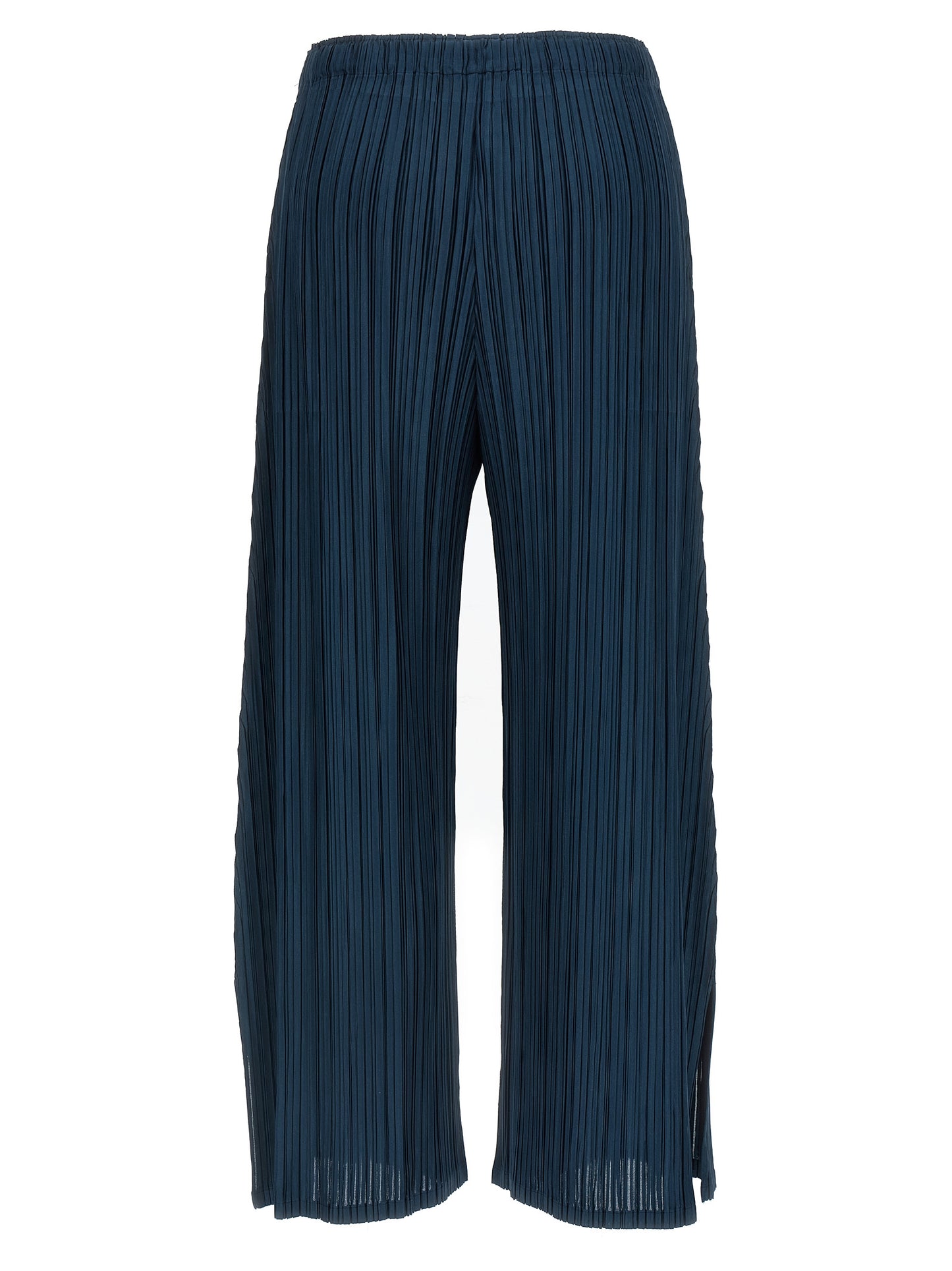 PLEATS PLEASE ISSEY MIYAKE Blue Polyester Casual Pants