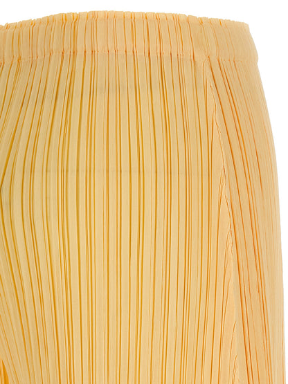PLEATS PLEASE ISSEY MIYAKE Bicolor Polyester Casual Pants