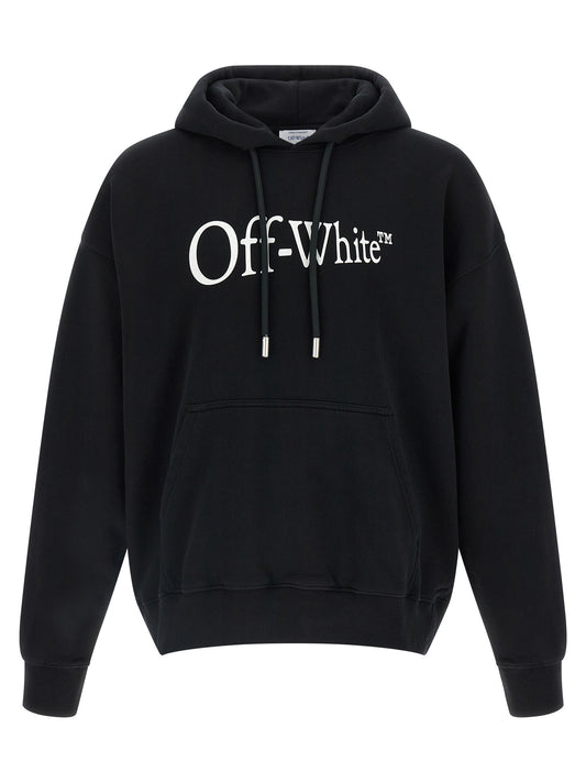 Sweatshirt Hoodie by Off-White for men in cotton bicolour, black, white & print features an luminous silhouette, showcasing a sophisticated hooded neckline and long-sleeve for a truly luminous look.