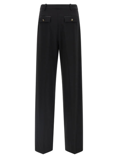 Elisabetta Franchi Black Polyester Casual Pants