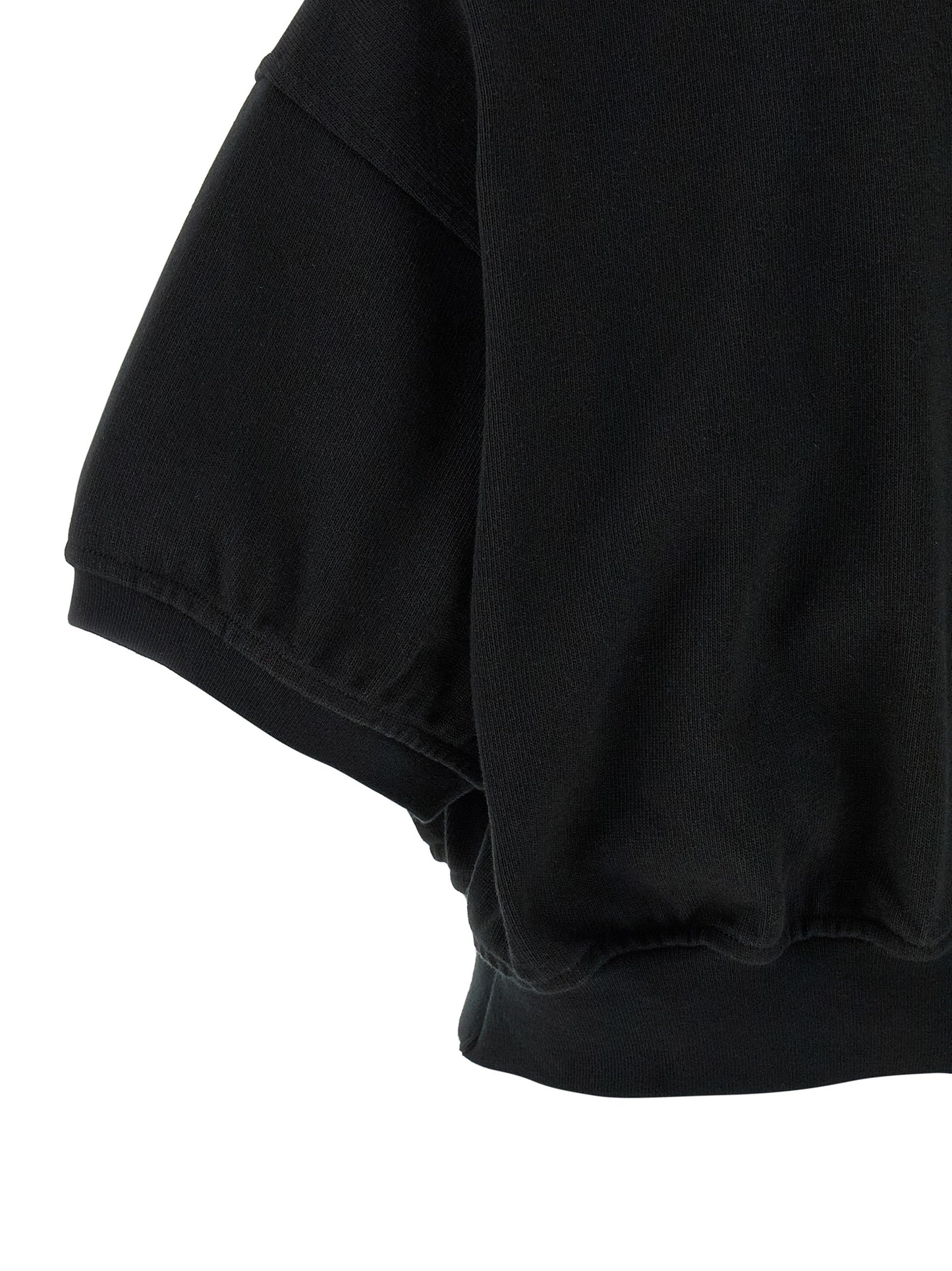 T BY ALEXANDER WANG Black Cotton Polo Shirt