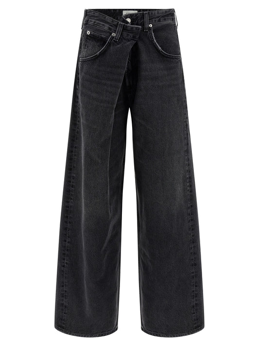 Agolde Black Cotton Jeans Denim